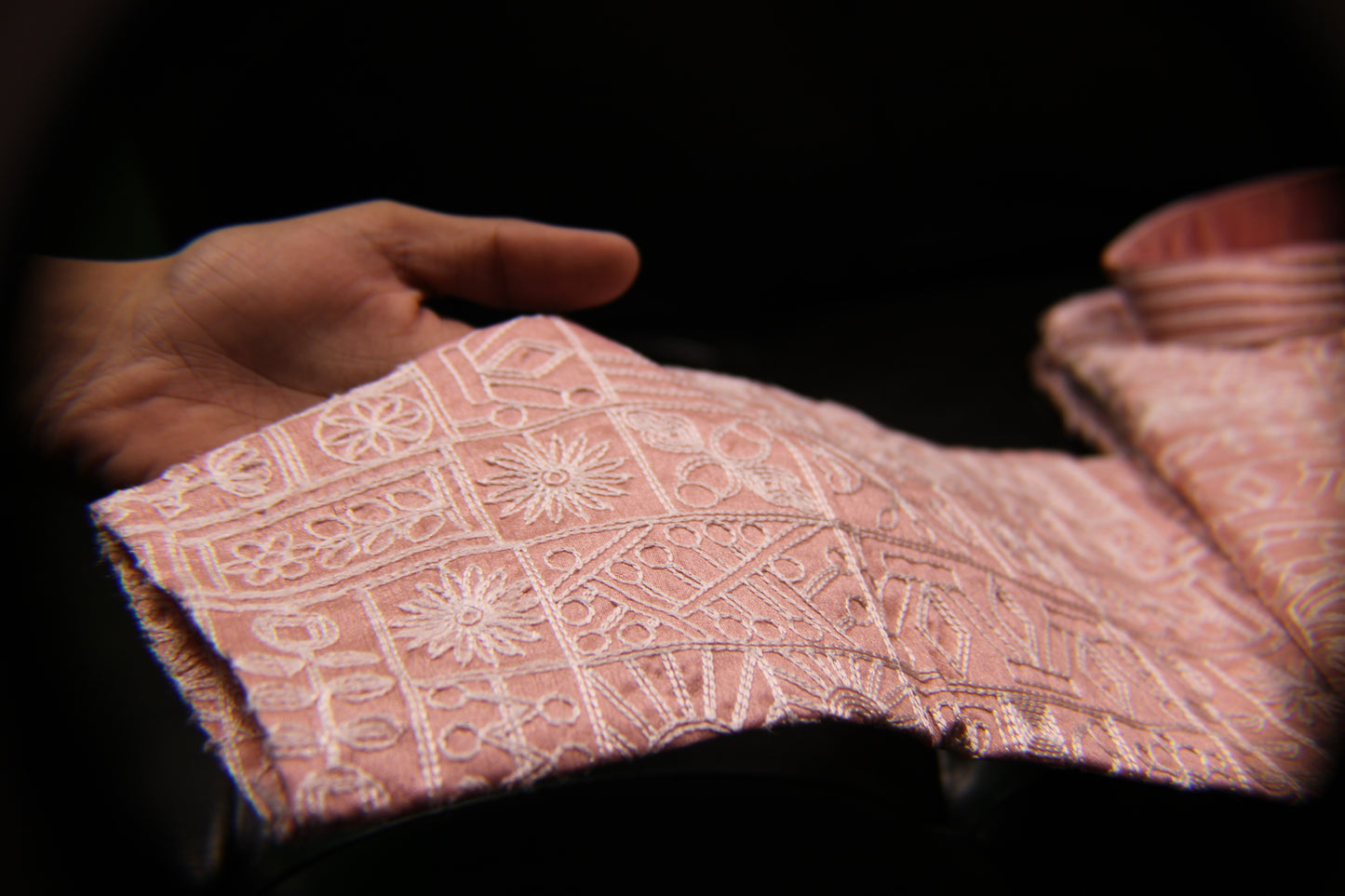 Traditional Embroidered Heavy Pink Men's Kurta
